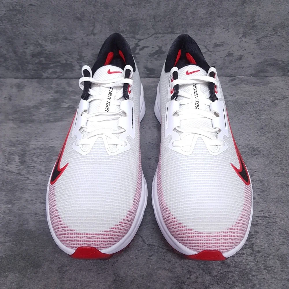 NIKE Air Zoom Infinity Tour Next% 2 Golf Shoes Mens 10.5 White University‎ Red